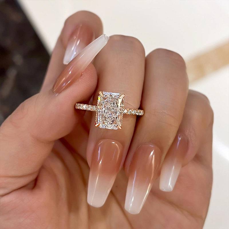 Brilliant Radiant Engagement Ring