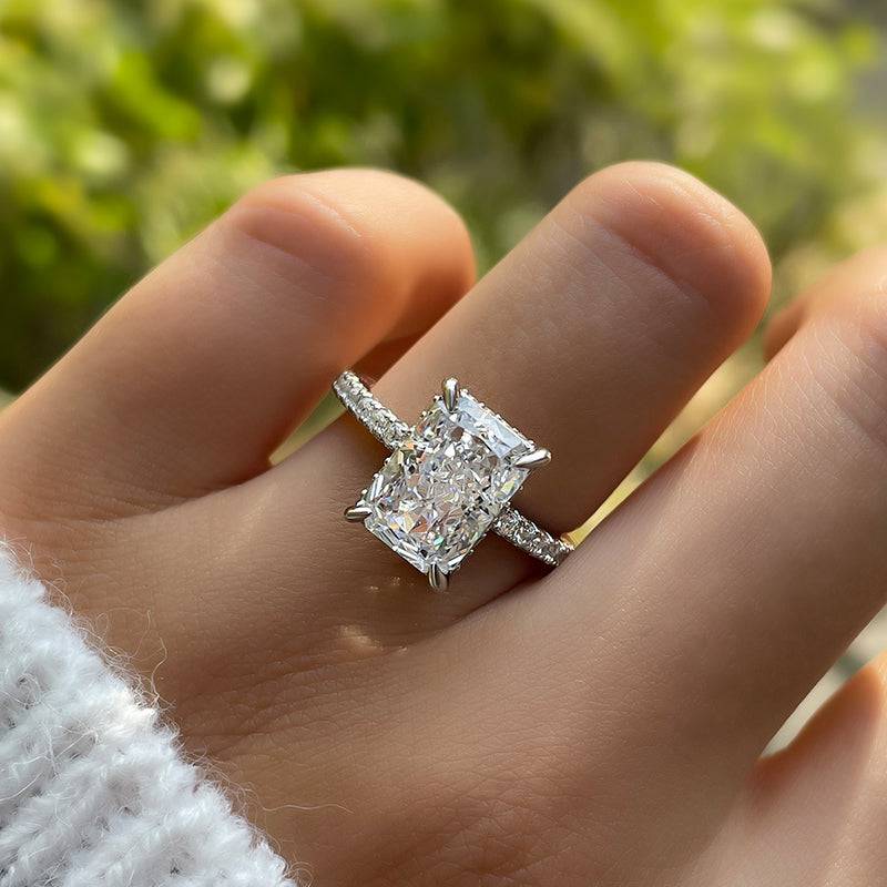 Brilliant Radiant Engagement Ring