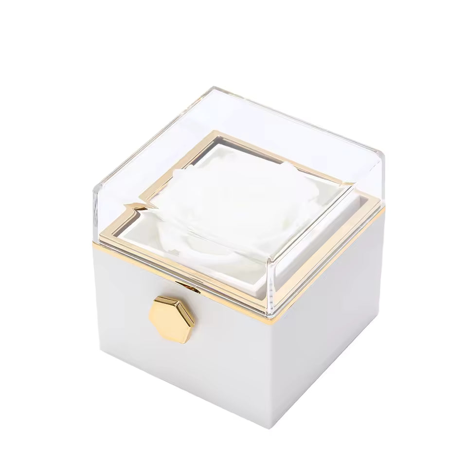 Coffret Rose Éternelle + Collier Personnalisé