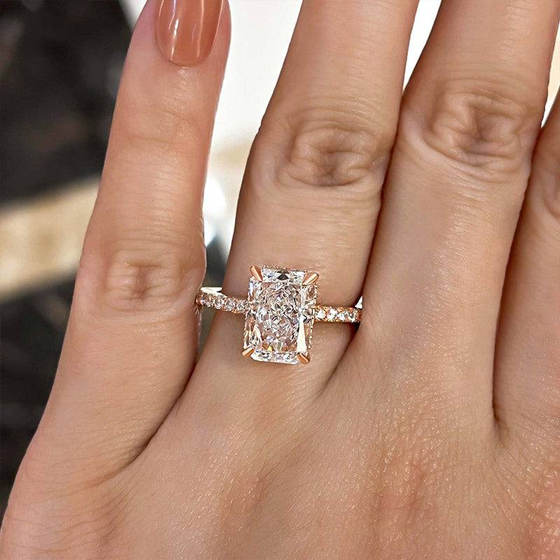 Brilliant Radiant Engagement Ring