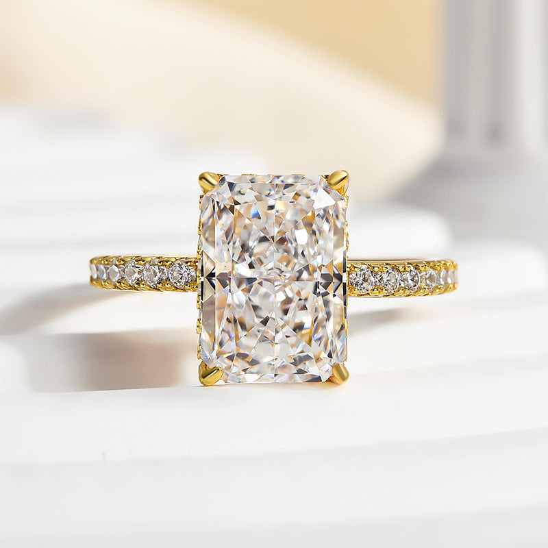 Brilliant Radiant Engagement Ring