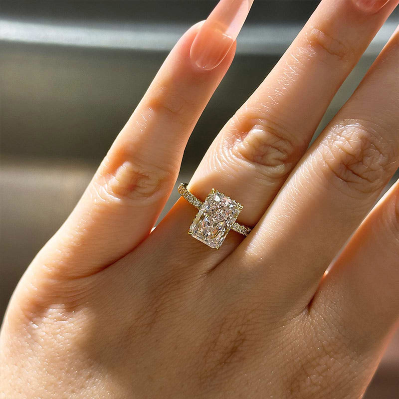 Brilliant Radiant Engagement Ring