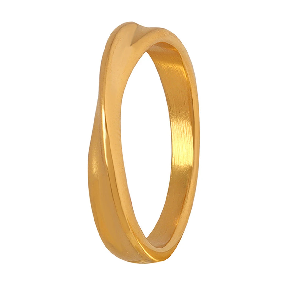Golden Mobius Infinity Ring