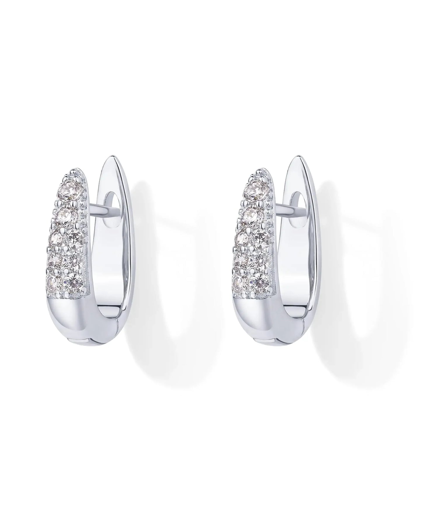 18K Gold Plated Hoop Earrings For Women Luxury Zircon Earrings With 925 Sterling Silver Posts Lady Girls Hypoallergenic Cubic