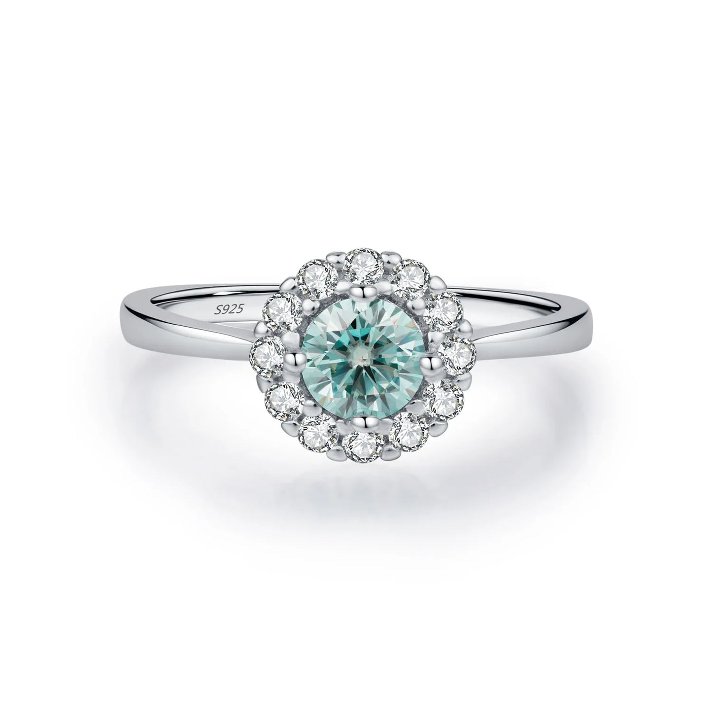 Radiant Moissanite Halo Ring