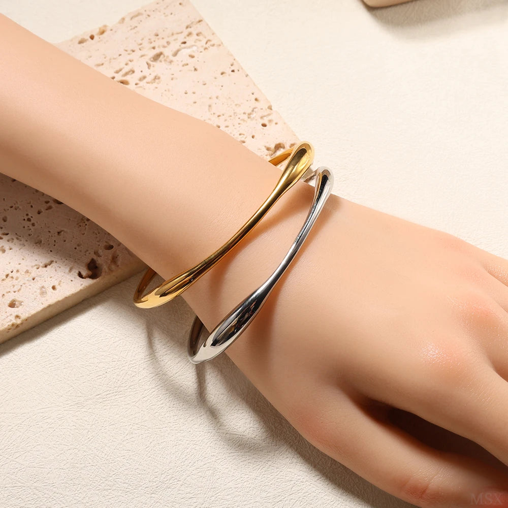 Luxury Curve Stainless Steel Bracelet