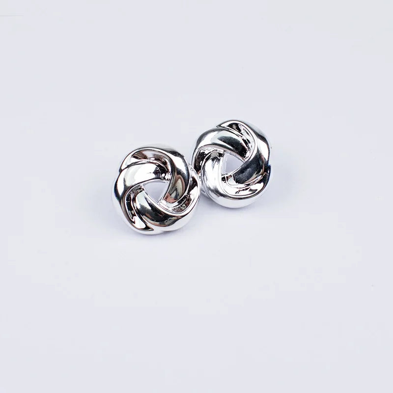 Golden Spiral Studs Earrings