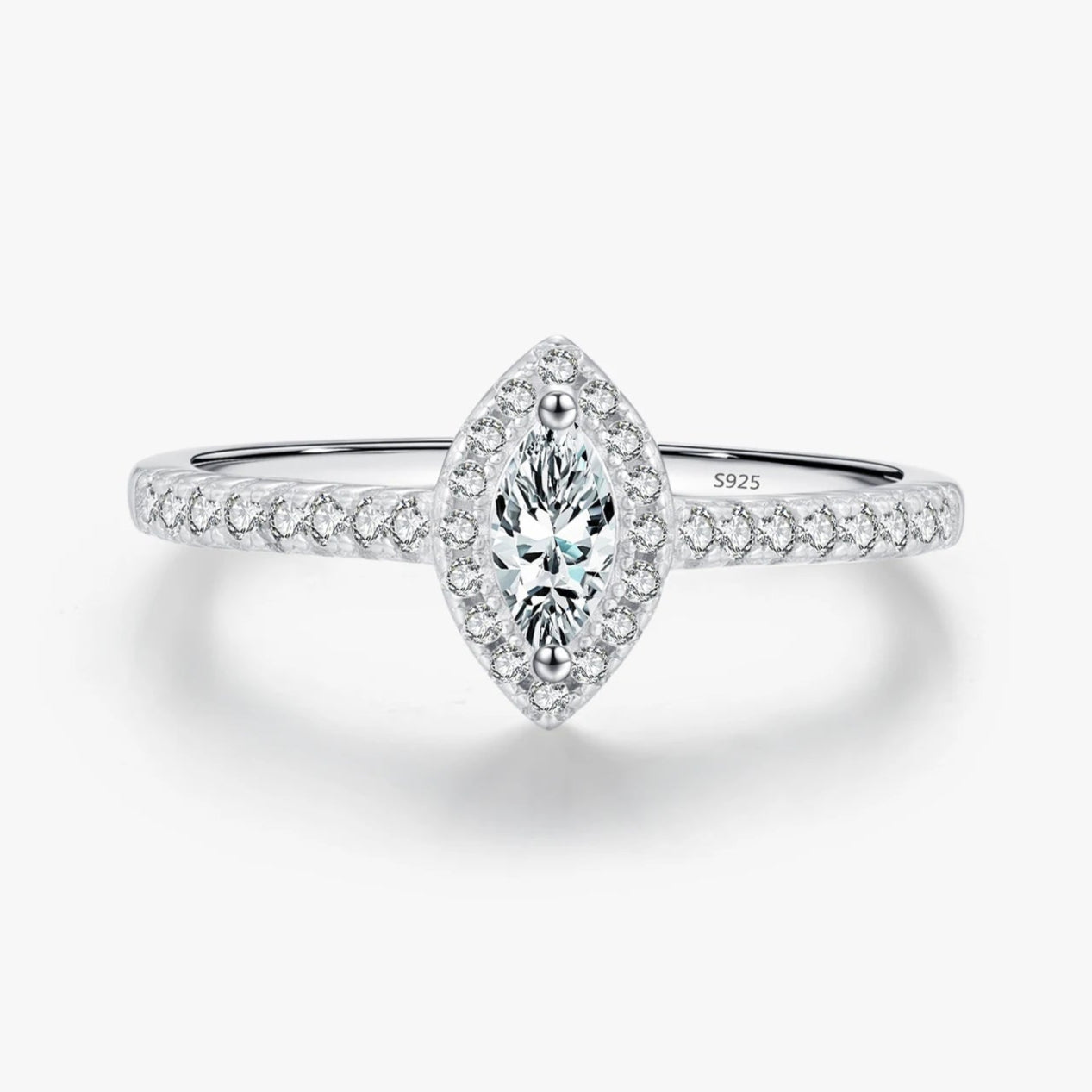 MODIAN Exquisite Luxury Marquise Cut CZ Ring 925 Sterling Silver Ring for Women Wedding Engagement Gift Fine Jewelry Accessories