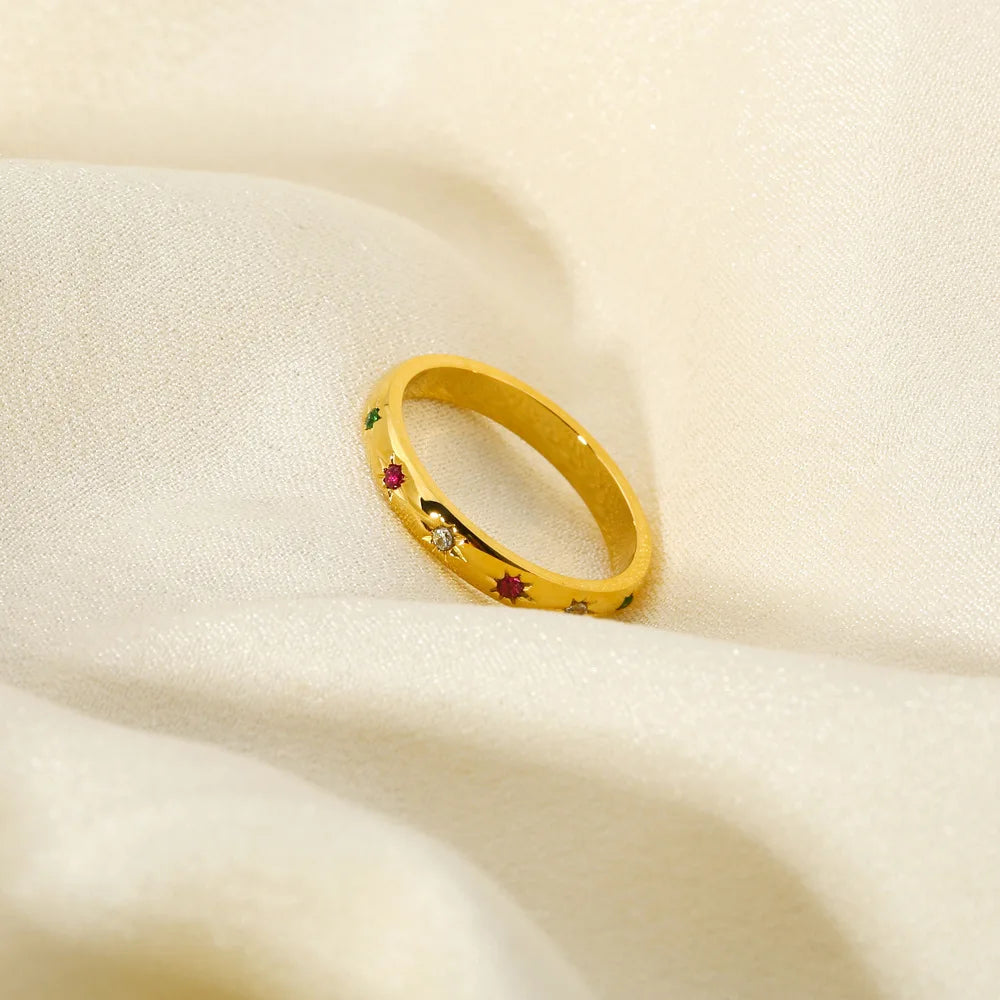 Allora Waterproof Radiant Rainbow Ring