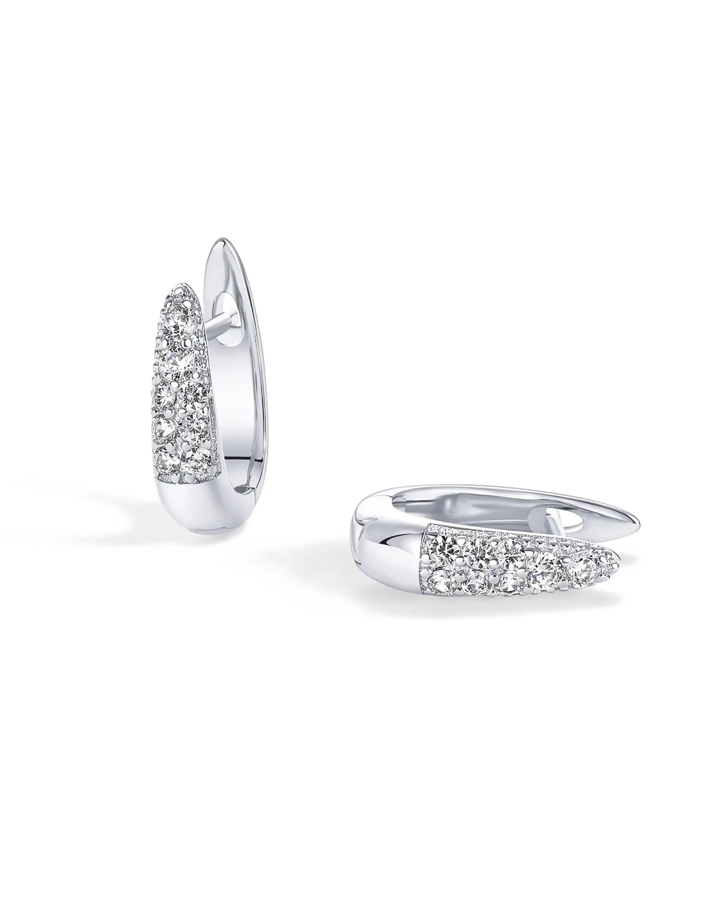 18K Gold Plated Hoop Earrings For Women Luxury Zircon Earrings With 925 Sterling Silver Posts Lady Girls Hypoallergenic Cubic