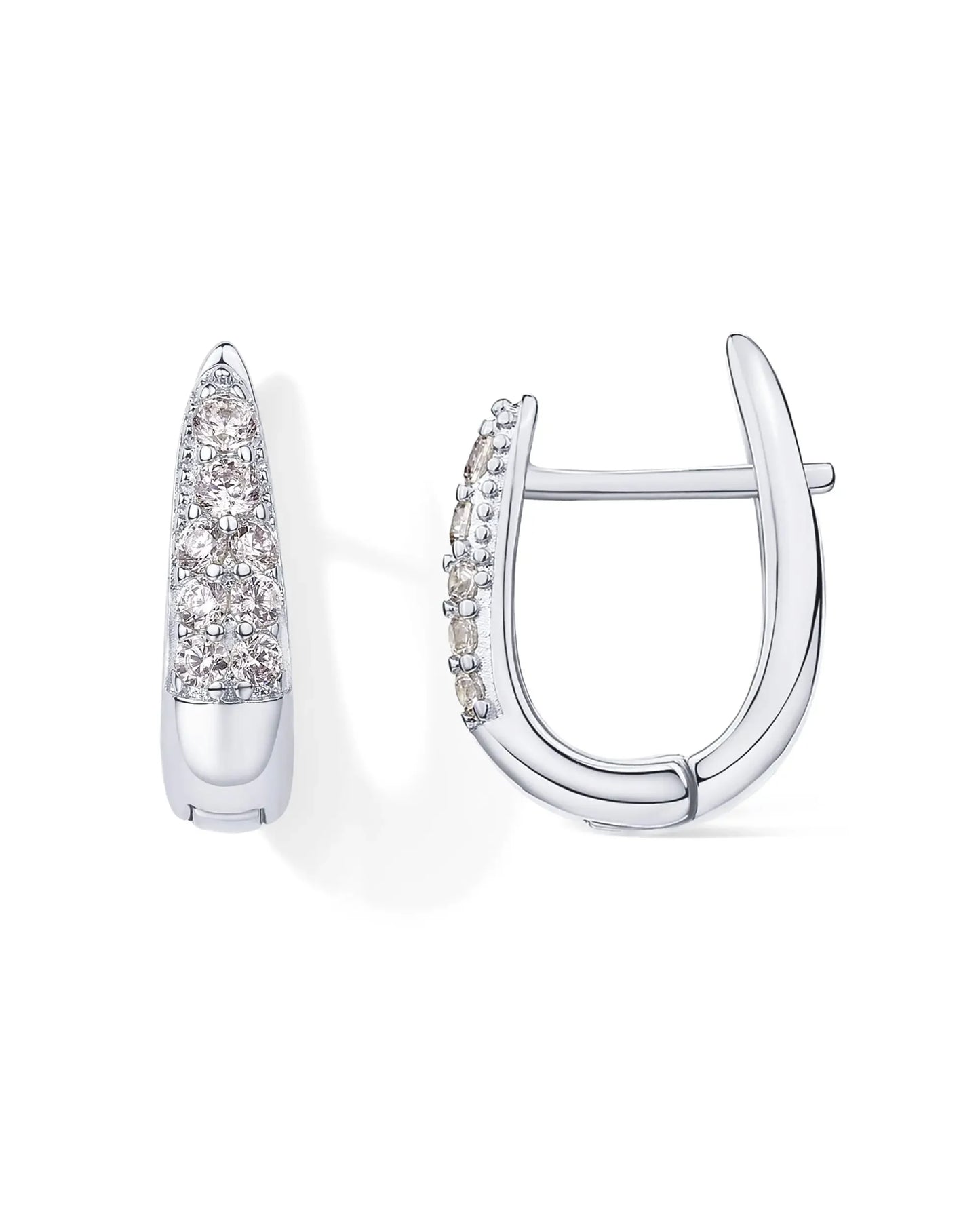 18K Gold Plated Hoop Earrings For Women Luxury Zircon Earrings With 925 Sterling Silver Posts Lady Girls Hypoallergenic Cubic