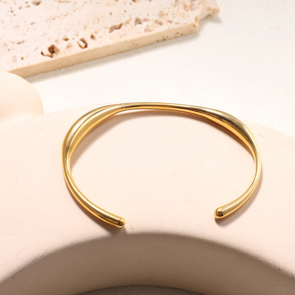Luxury Curve Stainless Steel Bracelet