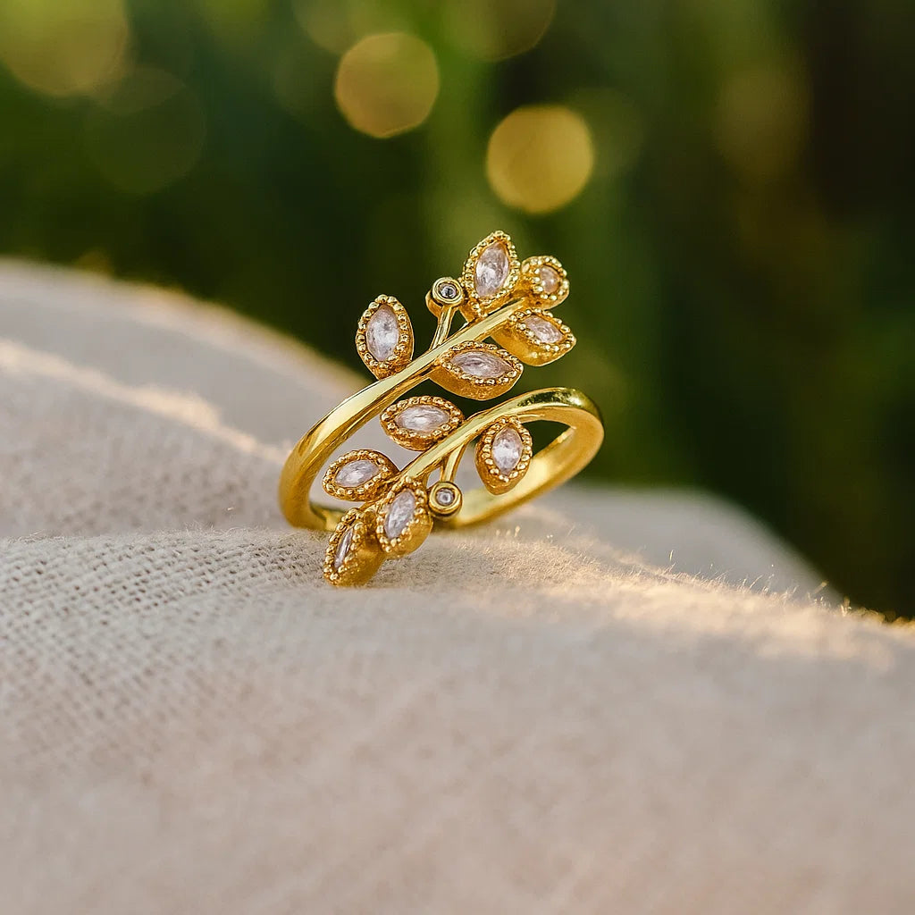 Allora Waterproof Leafy Ring