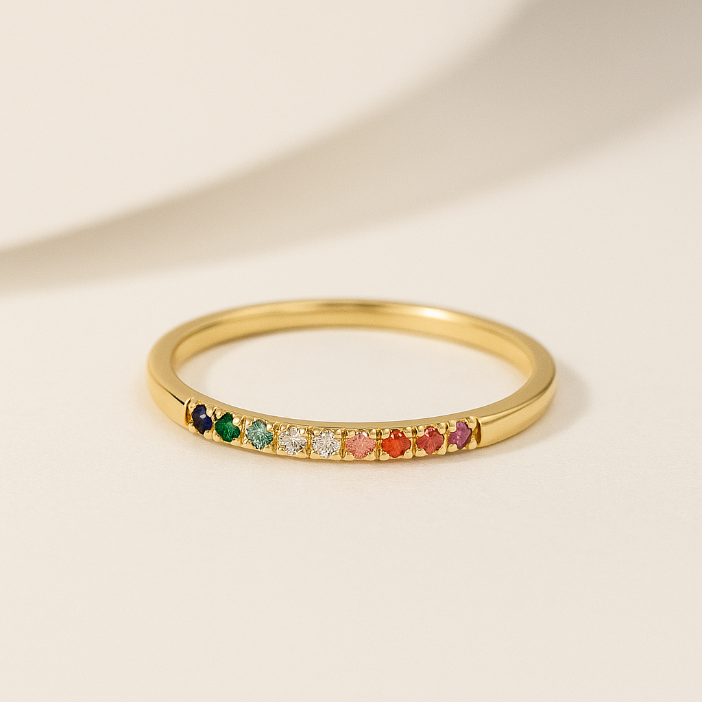 Allora Waterproof Radiant Rainbow Ring