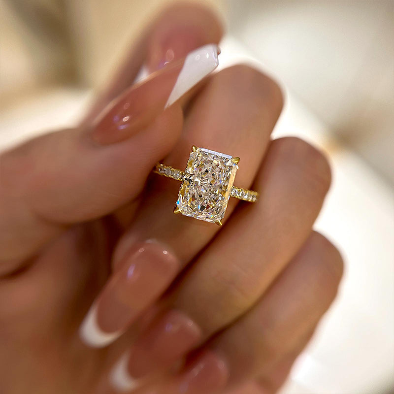 Brilliant Radiant Engagement Ring