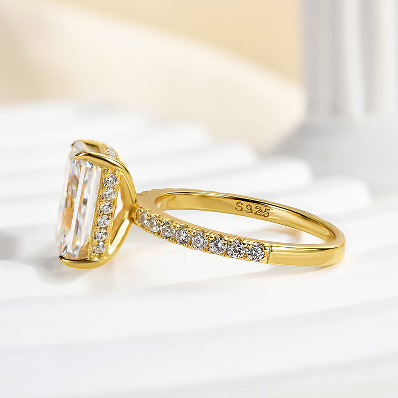 Brilliant Radiant Engagement Ring