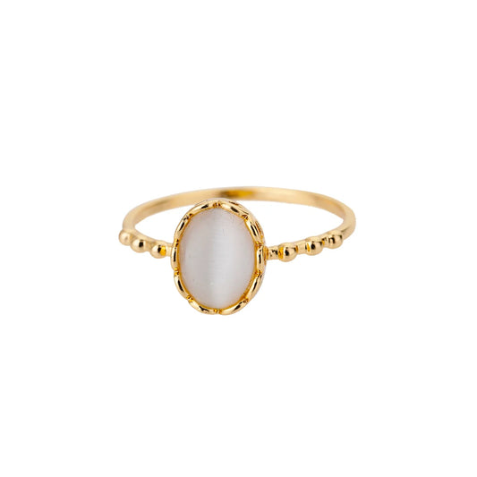 Allora Waterproof White Stone Ring